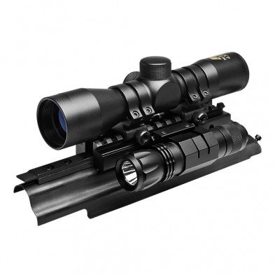 AK 4x30 scope and Bright 65 Lumen flashlight