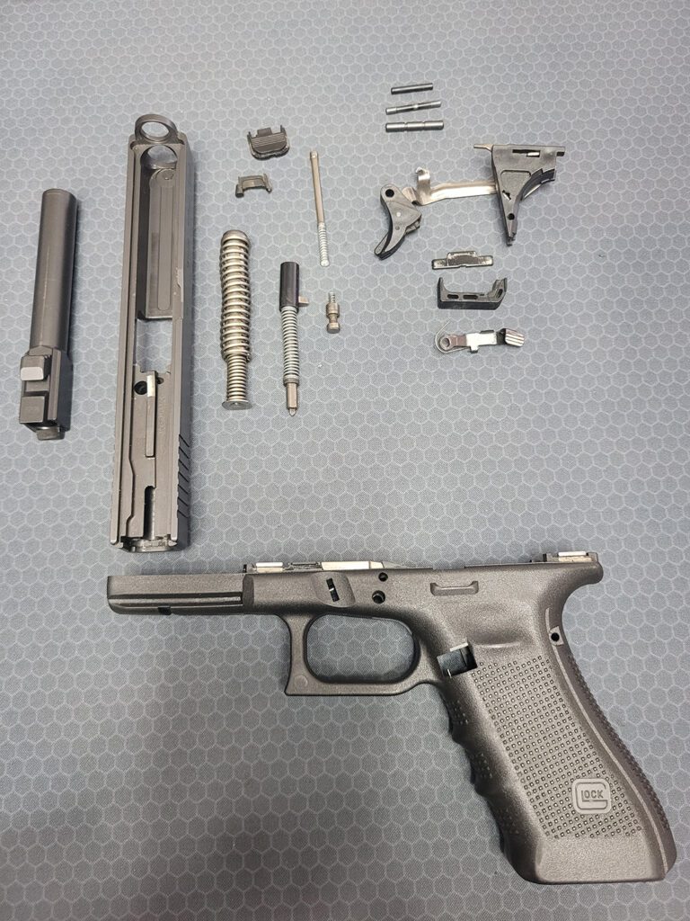 Organized disassembly of Glock 22