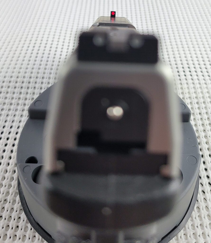 Front sight in focus