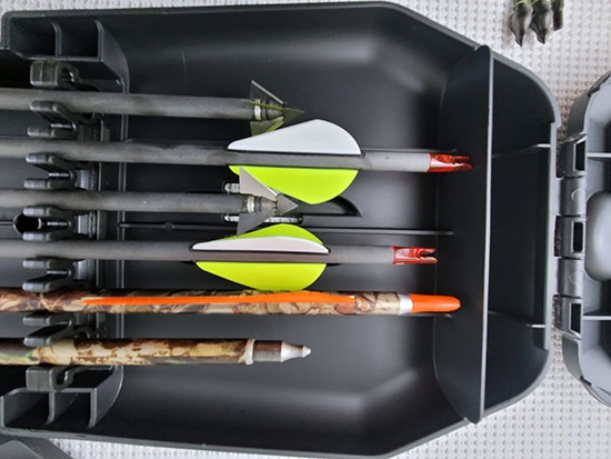 Broadhead and field tips on arrows