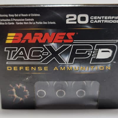 Barnes TAC-XPD Ammo 9mm Luger +P 115 Grain