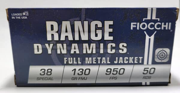 Range Dynamics .38 Special Ammunition, with its 130-grain FMJ bullet