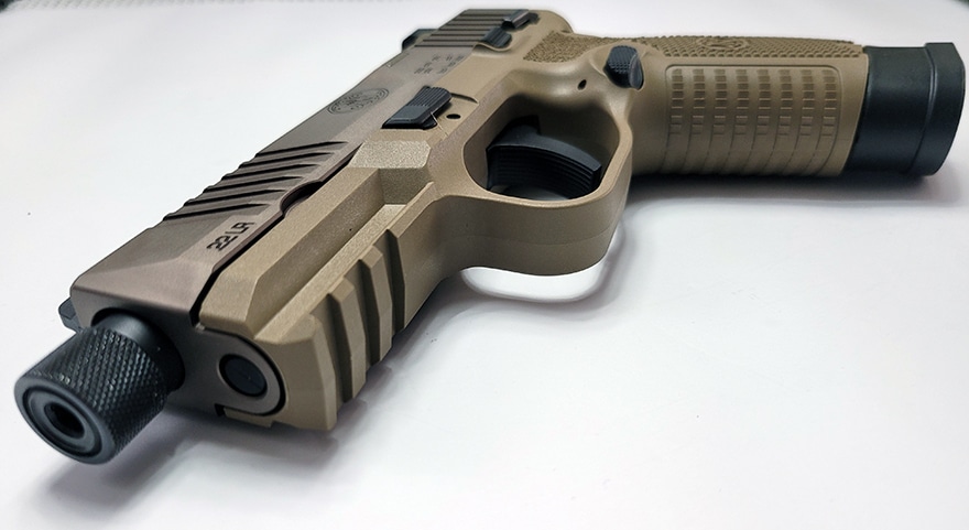 FN 502 Laying flat on right side