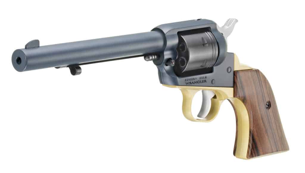 TALO Exclusive Ruger Wrangler 6.5" Midnight Blue and Brass