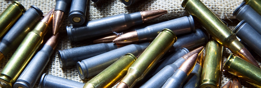 brass and steel case ammunition