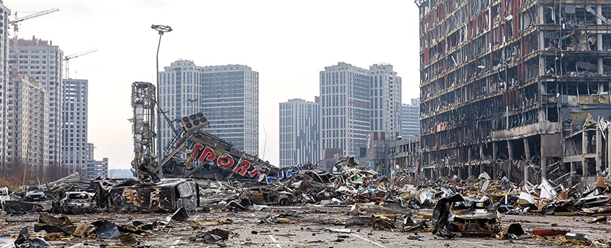 Kyiv Shopping center destroyed in war