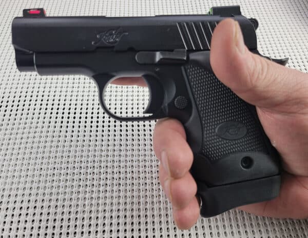 Kimber Micro 9 Stealth FO 7RD in hand